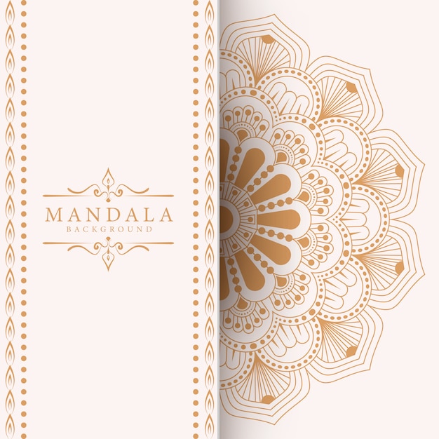 Vector luxury mandala background for book cover wedding invitation