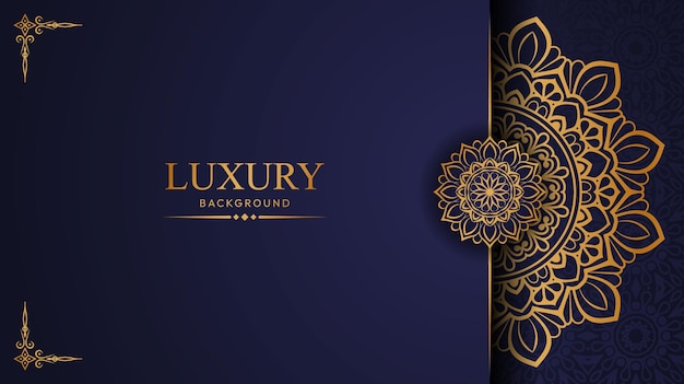 Luxury mandala background design with golden islamic arabesque