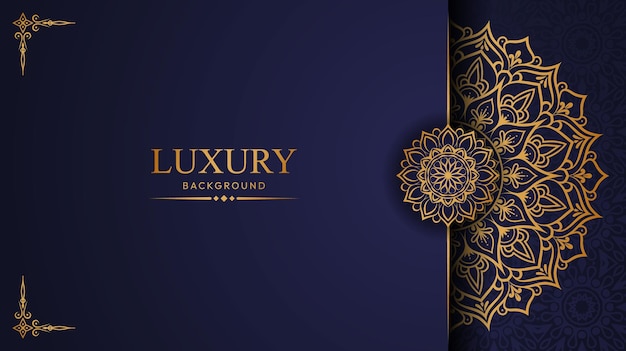 Luxury mandala background design with golden islamic arabesque