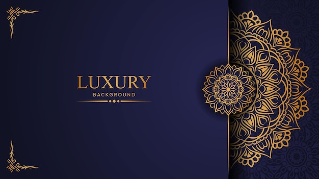 Luxury mandala background design with golden islamic arabesque