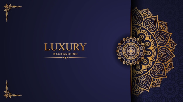 Luxury mandala background design with golden islamic arabesque