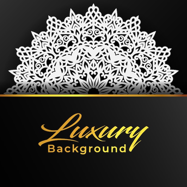 Luxury mandala background And golden gradient vector ornament