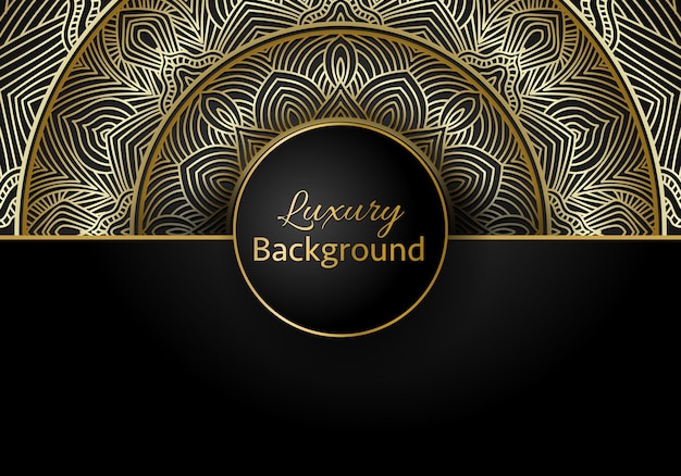 Luxury mandala background ornamental arabesque style With Golden Arabesque Pattern Style