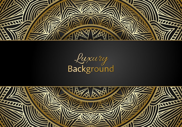 Luxury mandala background ornamental arabesque style With Golden Arabesque Pattern Style