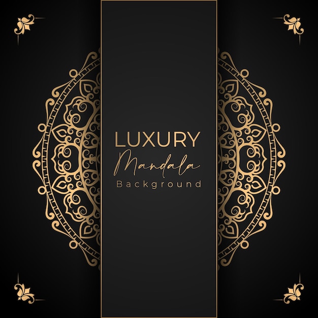 Luxury mandala background ornamental with golden color design