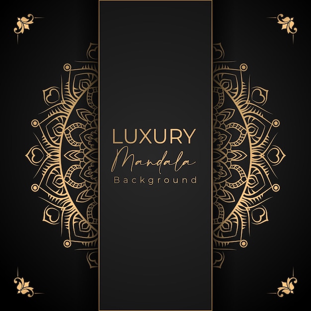 Luxury mandala background ornamental with golden color