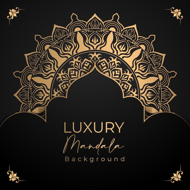 Luxury mandala background ornamental with golden color