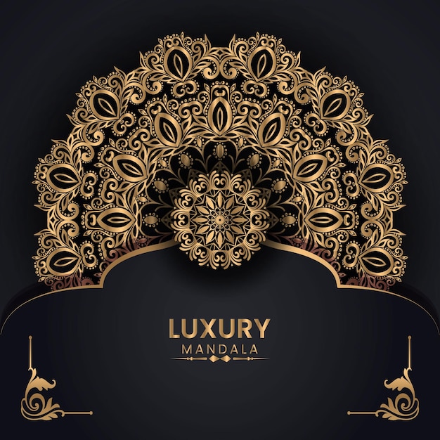 Luxury Mandala background vector in Islamic style design Premium Vector