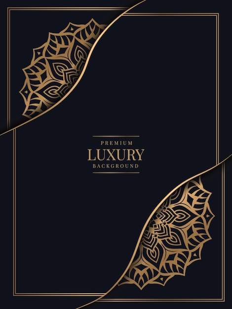 luxury mandala background for wedding invitation card design