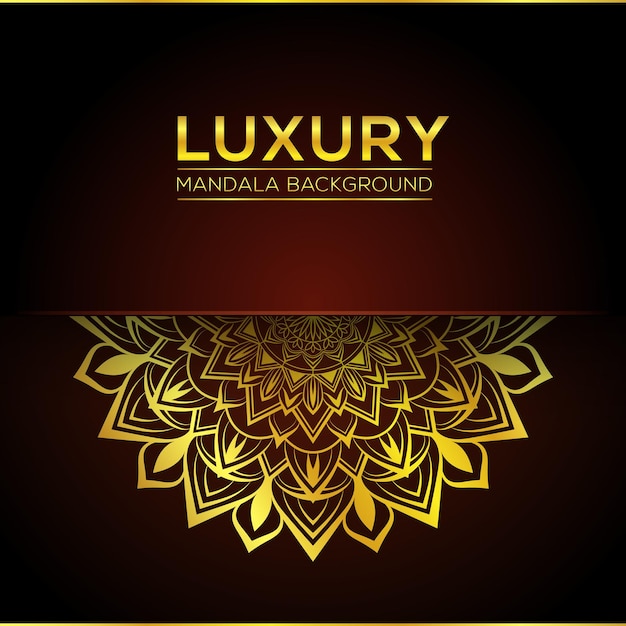 Luxury mandala background with abstract golden color floral pattern Islamic design