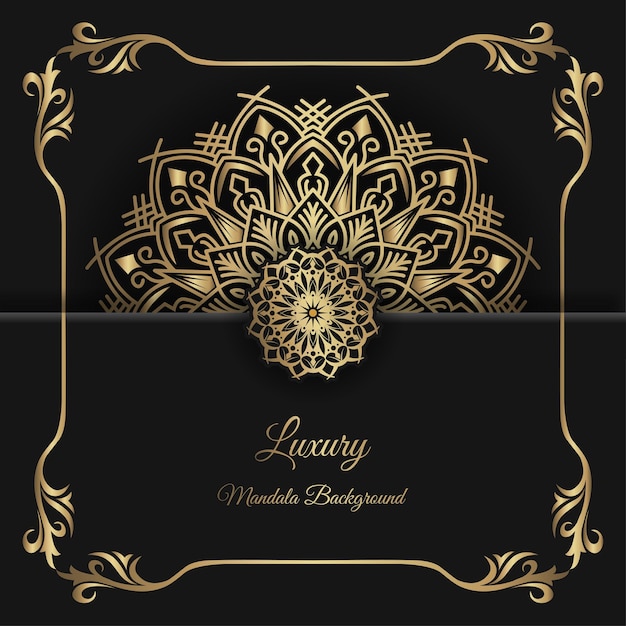 Luxury mandala background with decorative frame