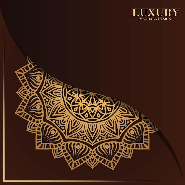 Luxury mandala background with gold mandala ornament