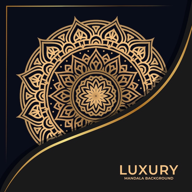 Luxury mandala background with gold mandala ornament