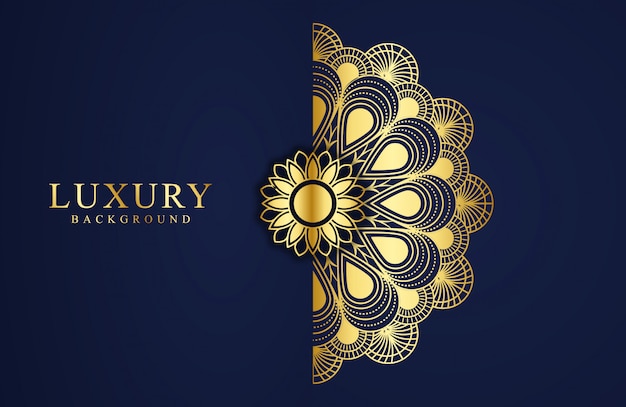 Luxury mandala background with golden arabesque arabic islamic east style