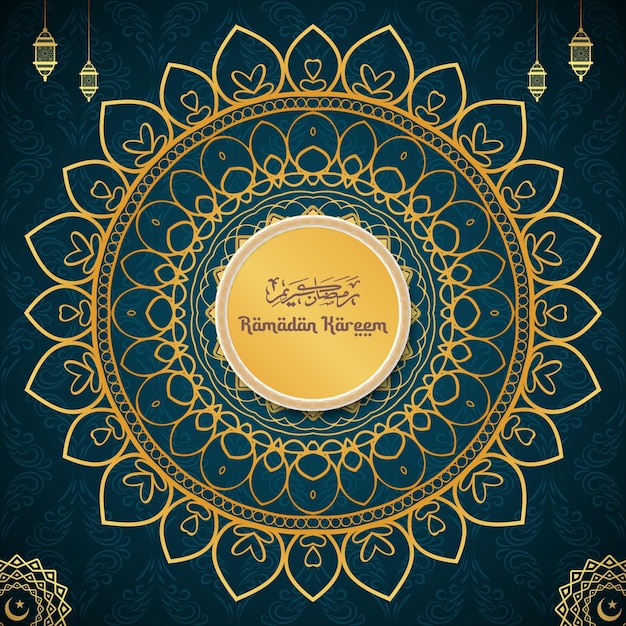 Luxury mandala background with golden arabesque decoration arabic islamic east style