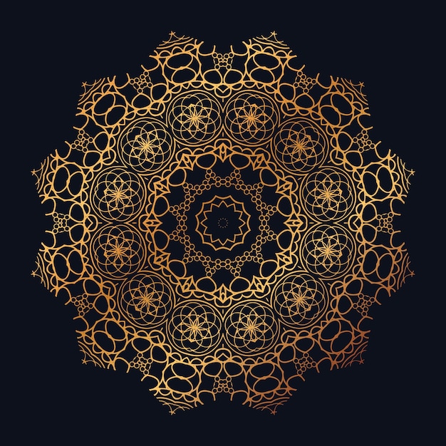 Luxury mandala background with golden arabesque decoration arabic islamic east style