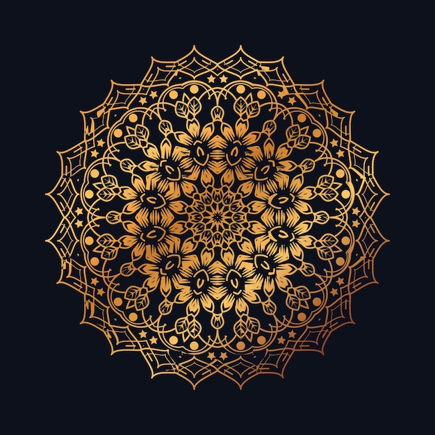 Luxury mandala background with golden arabesque decoration arabic islamic east style