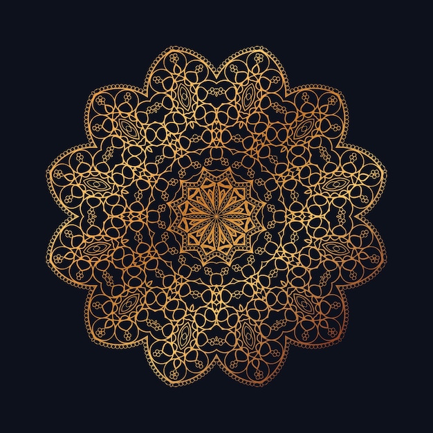 Luxury mandala background with golden arabesque decoration arabic islamic east style