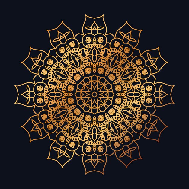 Luxury mandala background with golden arabesque decoration arabic islamic east style