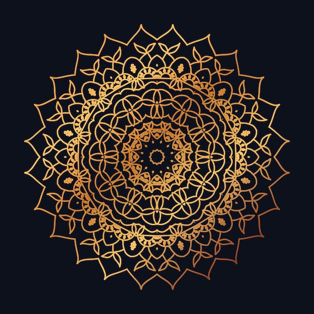 Luxury mandala background with golden arabesque decoration arabic islamic east style