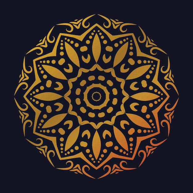 Luxury mandala background with golden arabesque decoration arabic islamic east style