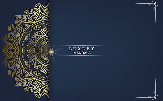 Luxury mandala background with golden arabesque east style.