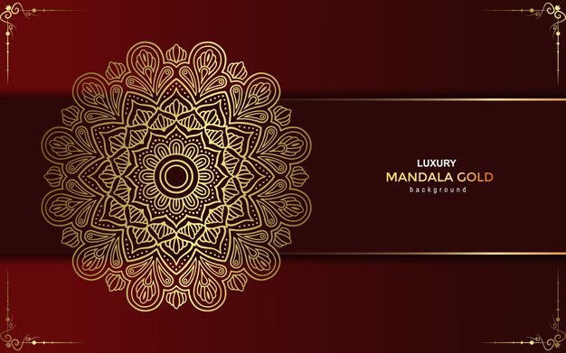 Luxury mandala background with golden arabesque east style.