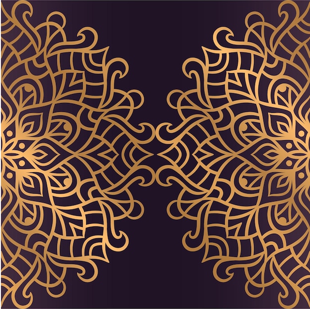 Luxury mandala background With Golden Arabesque, Oriental Vector Ornament. Ethnic Lace Pattern