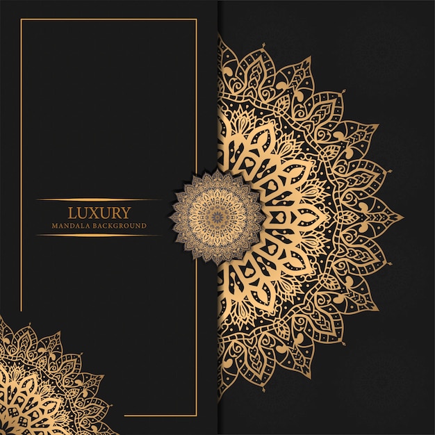 Luxury mandala background with golden arabesque pattern arabic islamic design