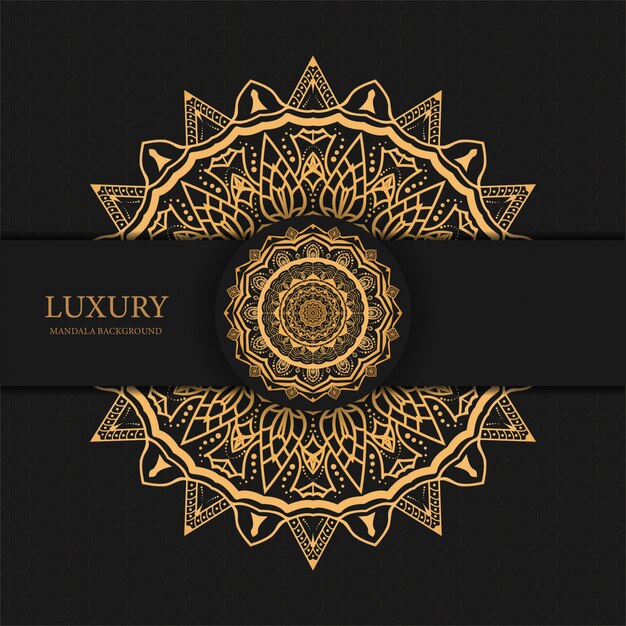 Vector luxury mandala background with golden arabesque pattern arabic islamic design