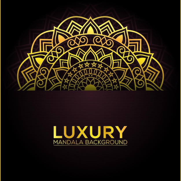 Luxury mandala background with golden arabesque pattern Arabic Islamic east style