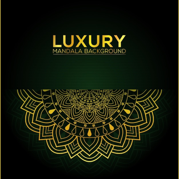 Luxury mandala background with golden arabesque pattern Arabic Islamic east style