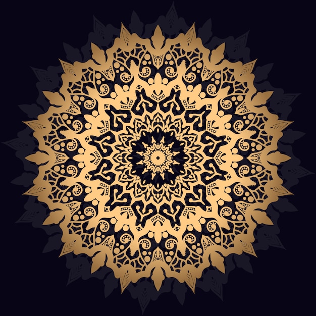 Luxury mandala background with golden arabesque pattern arabic islamic east style