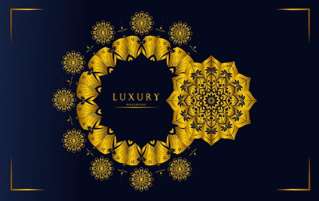 Luxury mandala background with golden arabesque pattern arabic islamic east style