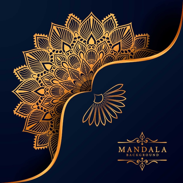 Luxury mandala background with golden arabesque pattern arabic islamic style