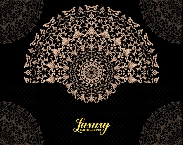 Luxury mandala background with golden Arabesque pattern style Decorative mandala for print cover