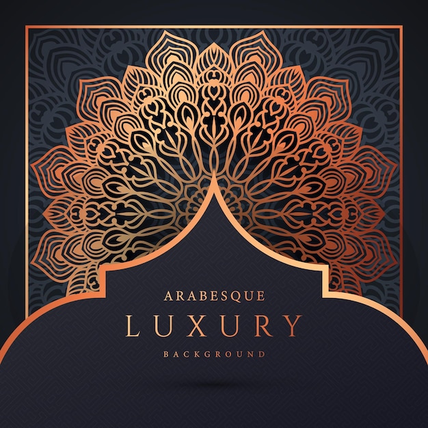 Luxury mandala background with golden arabesque pattern vector Premium Vector