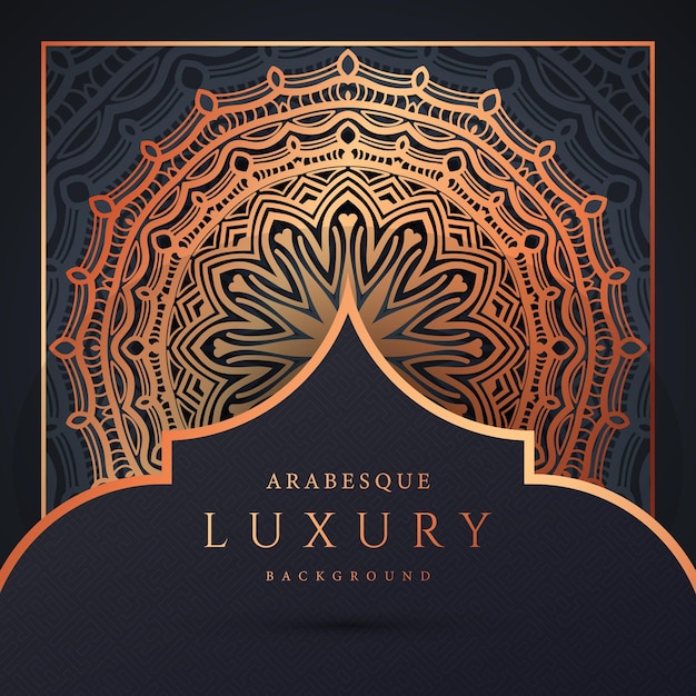 Luxury mandala background with golden arabesque pattern vector Premium Vector