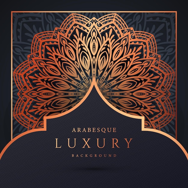 Luxury mandala background with golden arabesque pattern vector Premium Vector