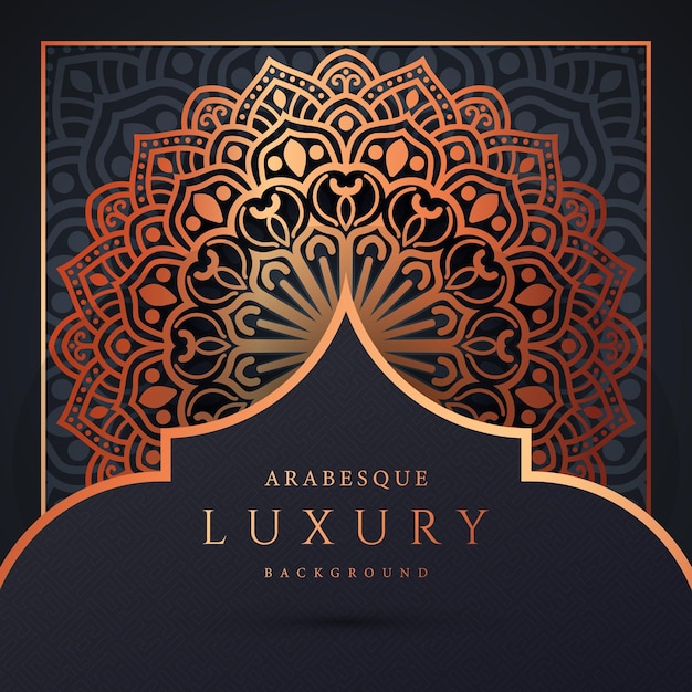 Luxury mandala background with golden arabesque pattern vector Premium Vector