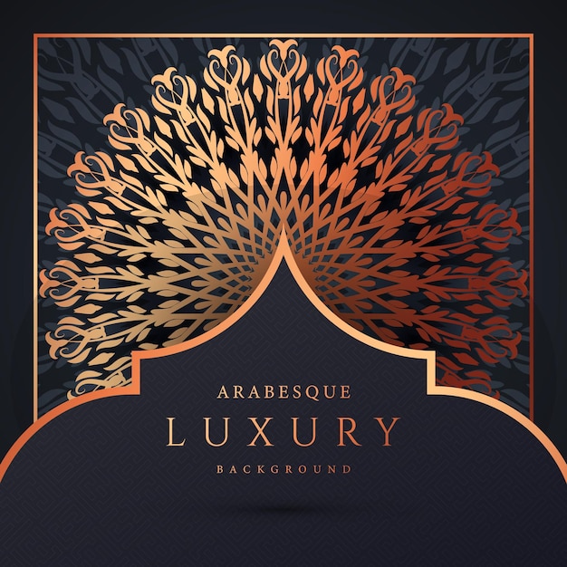 Luxury mandala background with golden arabesque pattern vector Premium Vector