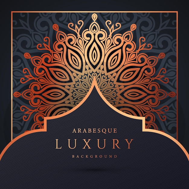 Luxury mandala background with golden arabesque pattern vector Premium Vector