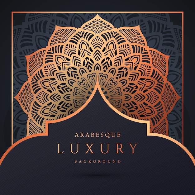 Luxury mandala background with golden arabesque pattern vector Premium Vector