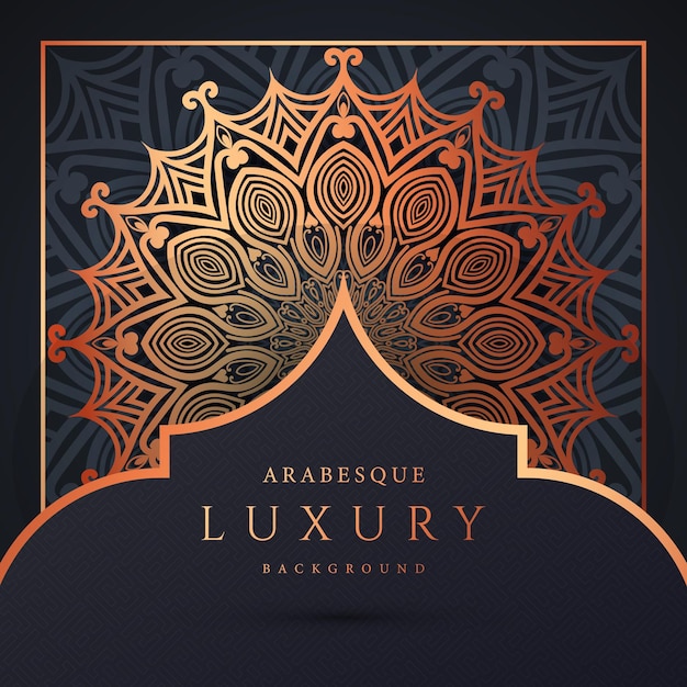 Luxury mandala background with golden arabesque pattern vector Premium Vector