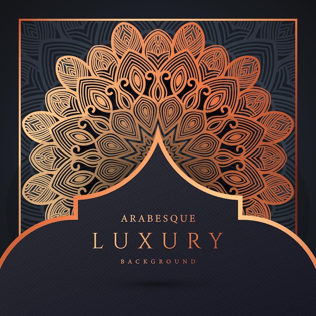 Luxury mandala background with golden arabesque pattern vector Premium Vector