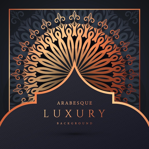 Luxury mandala background with golden arabesque pattern vector Premium Vector