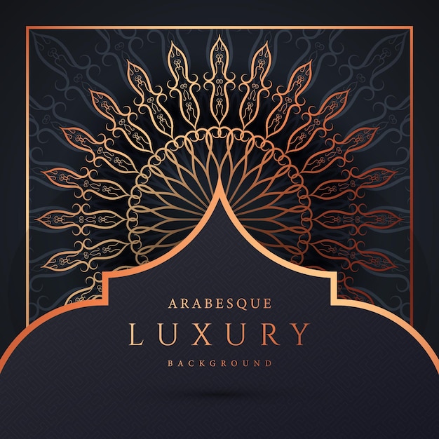 Luxury mandala background with golden arabesque pattern vector Premium Vector