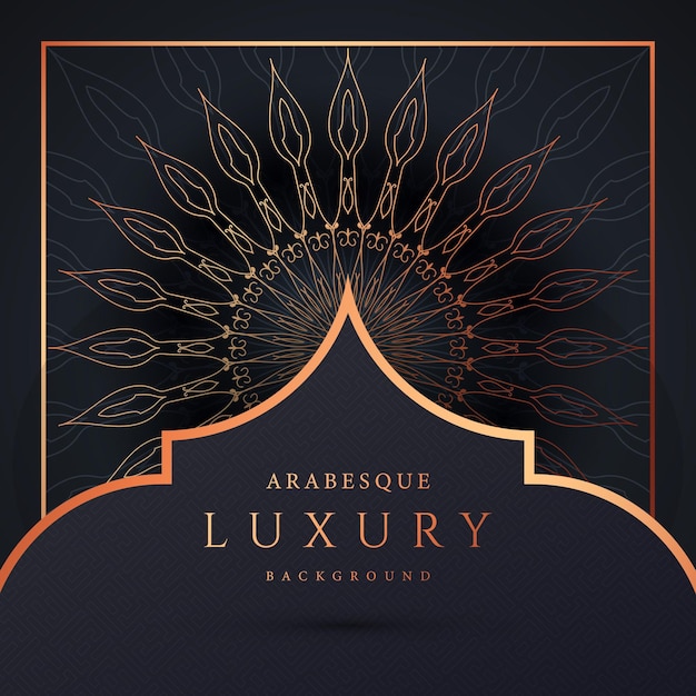 Luxury mandala background with golden arabesque pattern vector Premium Vector