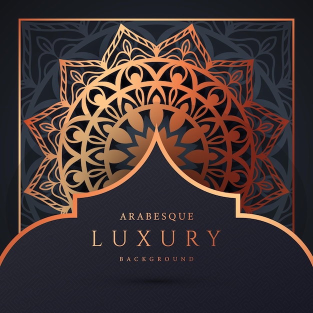 Luxury mandala background with golden arabesque pattern vector Premium Vector