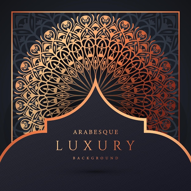 Luxury mandala background with golden arabesque pattern vector Premium Vector